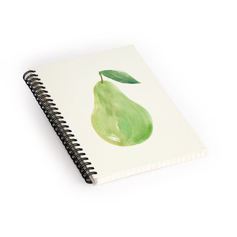 Intemporalis Pear Watercolor Illustration Spiral Notebook