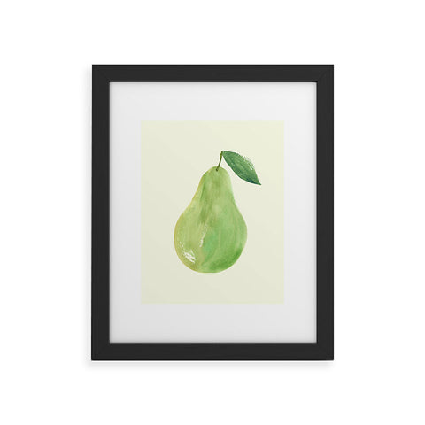 Intemporalis Pear Watercolor Illustration Framed Art Print