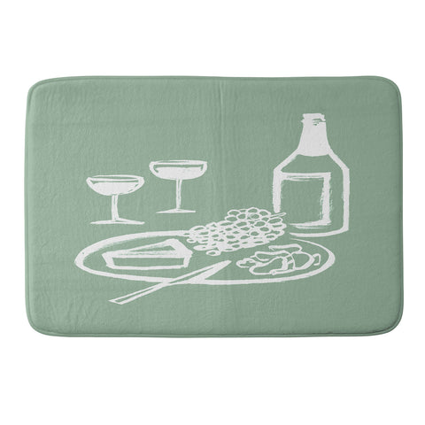 Intemporalis Wine and Cheese Aperitivo Memory Foam Bath Mat