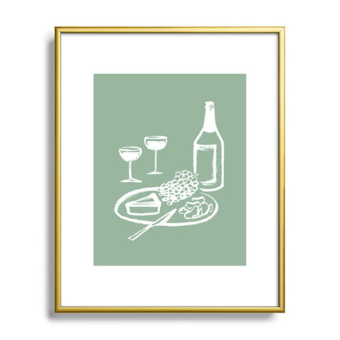 Intemporalis Wine and Cheese Aperitivo Metal Framed Art Print