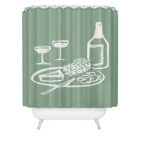 Intemporalis Wine and Cheese Aperitivo Shower Curtain