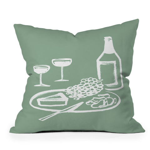 Intemporalis Wine and Cheese Aperitivo Throw Pillow