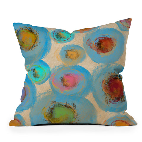 Irena Orlov Abstract Spring Flowers Outdoor Throw Pillow