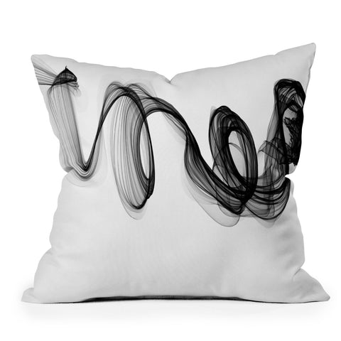 Irena Orlov Black and White Modern Minimal 87 Outdoor Throw Pillow