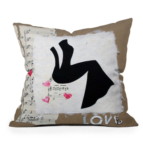 Irena Orlov Love And Music Outdoor Throw Pillow