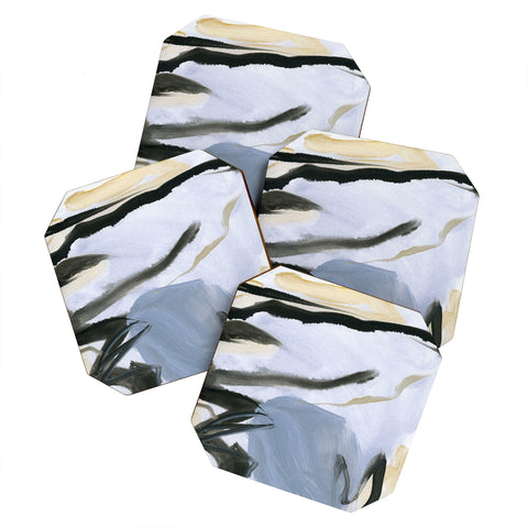 Iris Lehnhardt abstract and minimal 2 Coaster Set