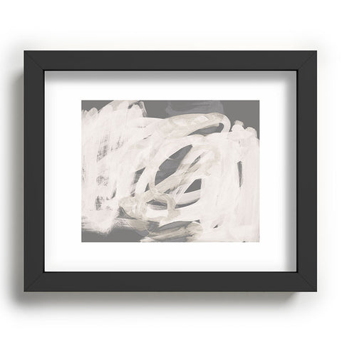 Iris Lehnhardt abstract brushstrokes neutral Recessed Framing Rectangle