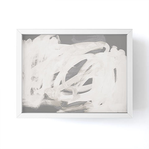 Iris Lehnhardt abstract brushstrokes neutral Framed Mini Art Print