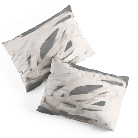 Iris Lehnhardt abstract brushstrokes neutral Pillow Shams
