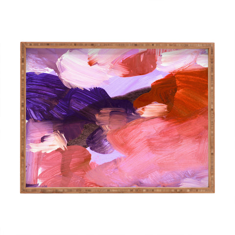 Iris Lehnhardt abstract painting V Rectangular Tray