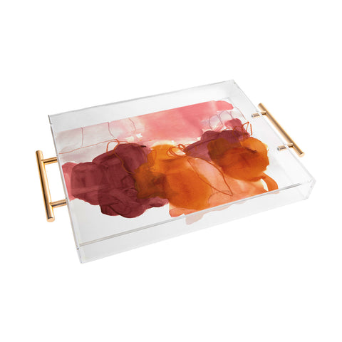 Iris Lehnhardt Abstract Painting X Acrylic Tray