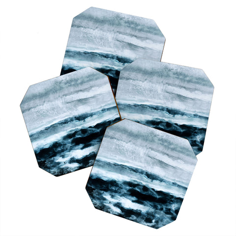 Iris Lehnhardt abstract waterscape Coaster Set