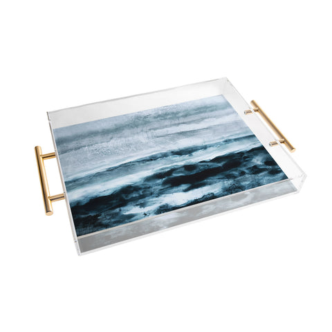 Iris Lehnhardt abstract waterscape Acrylic Tray