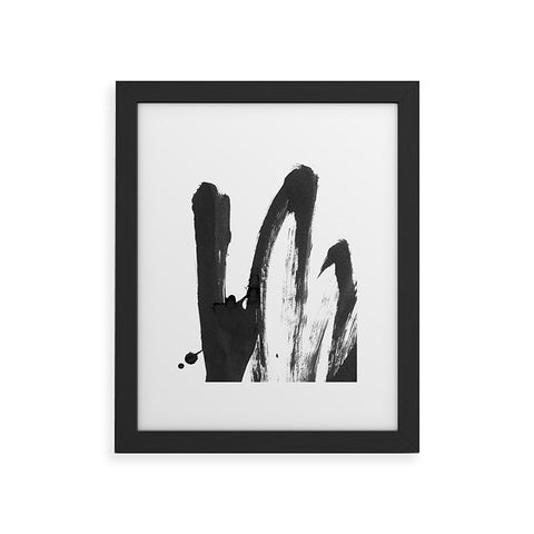 Iris Lehnhardt b and w strokes 4 Framed Art Print