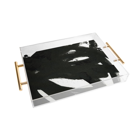 Iris Lehnhardt black on white 1 Acrylic Tray