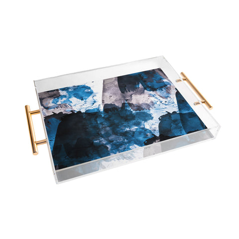 Iris Lehnhardt blue and mauve Acrylic Tray