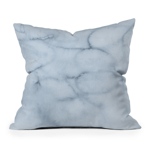 Iris Lehnhardt bluish grey Outdoor Throw Pillow