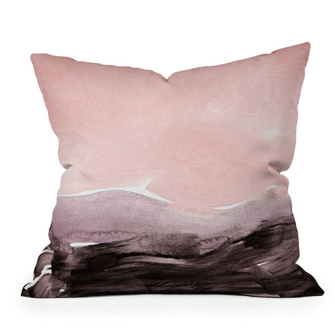 Iris Lehnhardt blush and mauve Outdoor Throw Pillow