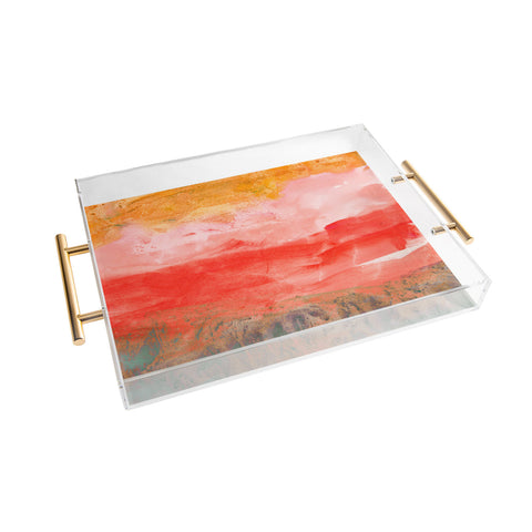 Iris Lehnhardt coral horizon Acrylic Tray