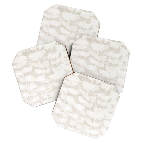 Iris Lehnhardt floralesque neutral Coaster Set
