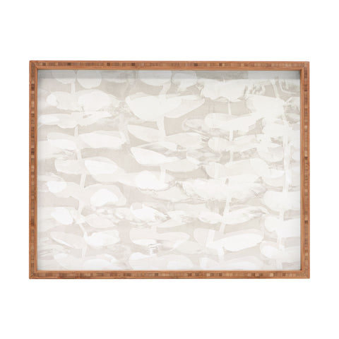 Iris Lehnhardt floralesque neutral Rectangular Tray