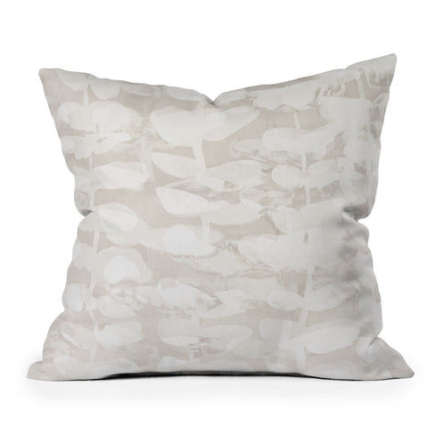 Iris Lehnhardt floralesque neutral Outdoor Throw Pillow