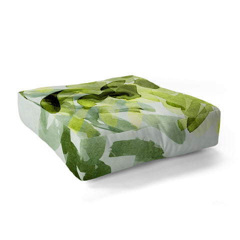 Iris Lehnhardt FP 3 green Floor Pillow Square