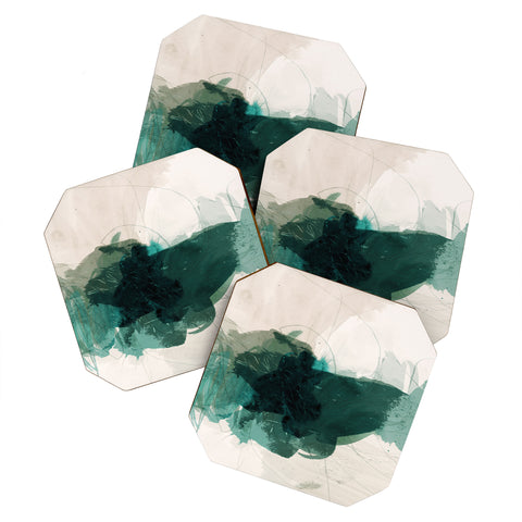 Iris Lehnhardt gestural abstraction 02 Coaster Set