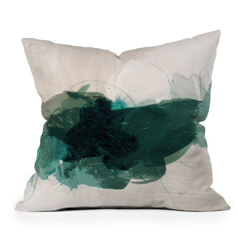 Iris Lehnhardt gestural abstraction 02 Outdoor Throw Pillow
