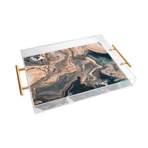 Iris Lehnhardt marble copper and blue Acrylic Tray