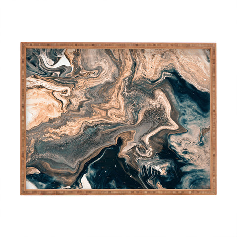 Iris Lehnhardt marble copper and blue Rectangular Tray