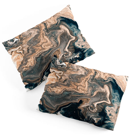Iris Lehnhardt marble copper and blue Pillow Shams