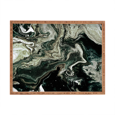 Iris Lehnhardt marble organic greens Rectangular Tray