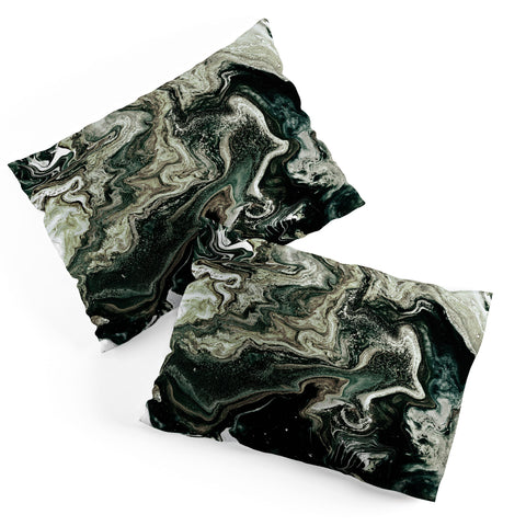 Iris Lehnhardt marble organic greens Pillow Shams