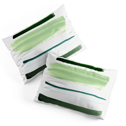 Iris Lehnhardt minimalism 9 green Pillow Shams