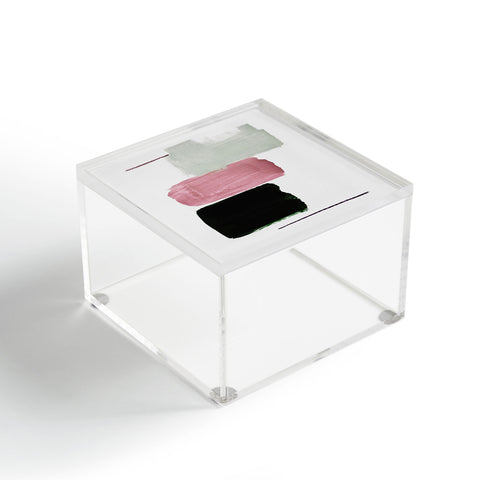 Iris Lehnhardt minimalism pink between greens Acrylic Box