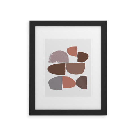 Iris Lehnhardt minimalist collage Framed Art Print
