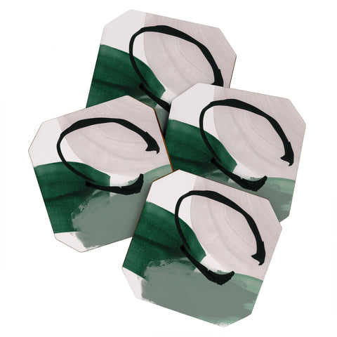 Iris Lehnhardt minimalist painting 01 Coaster Set