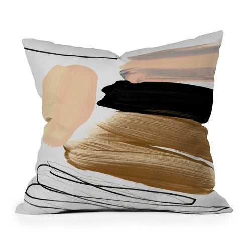 Iris Lehnhardt minimalist painting 06 Outdoor Throw Pillow