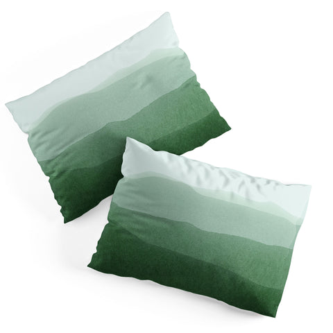 Iris Lehnhardt mountains green Pillow Shams
