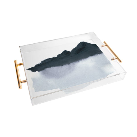 Iris Lehnhardt mountainscape minimal Acrylic Tray