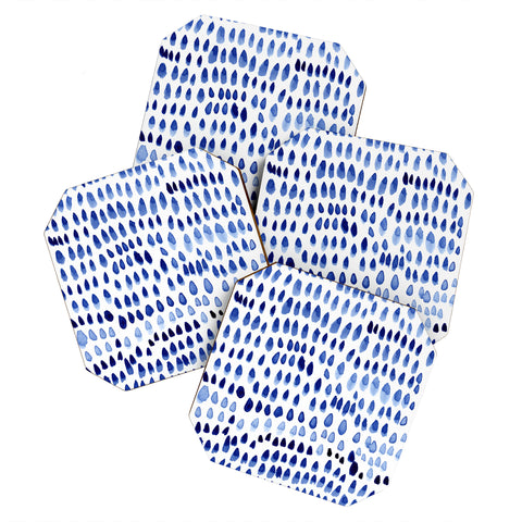 Iris Lehnhardt painted dots blue Coaster Set