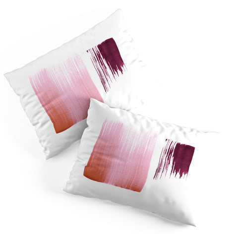 Iris Lehnhardt peach fuzz and crimson Pillow Shams