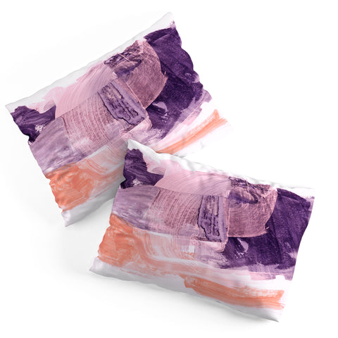 Iris Lehnhardt peach fuzz and purple Pillow Shams