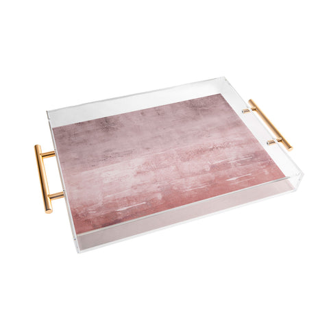 Iris Lehnhardt rosy pink texture Acrylic Tray