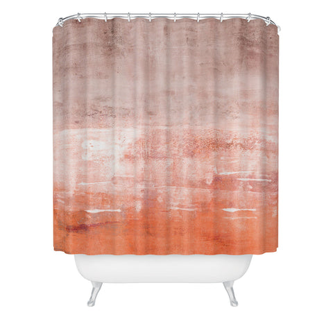 Iris Lehnhardt soft coral Shower Curtain