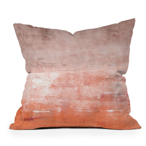 Iris Lehnhardt soft coral Outdoor Throw Pillow
