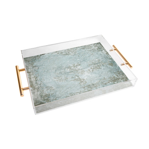 Iris Lehnhardt texture pale green Acrylic Tray