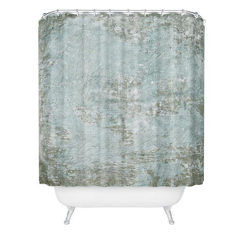 Iris Lehnhardt texture pale green Shower Curtain