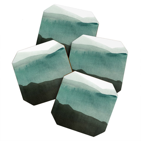 Iris Lehnhardt Valleys deep mountains high Coaster Set